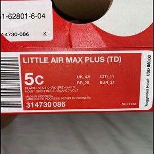 Kids Nike AirMax size 5c